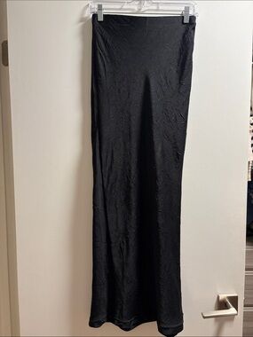 Classic Black Maxi Skirt - Women's Long Straight Skirt
